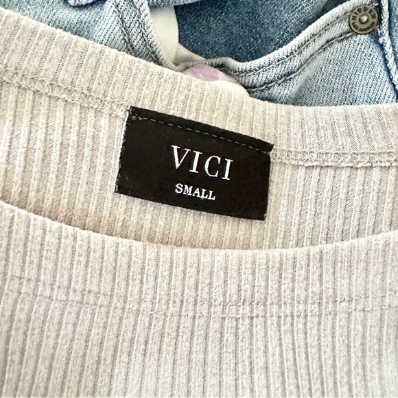 | vici - gray ribbed matching minimalist lounge set  - small | - Picture 7 of 16